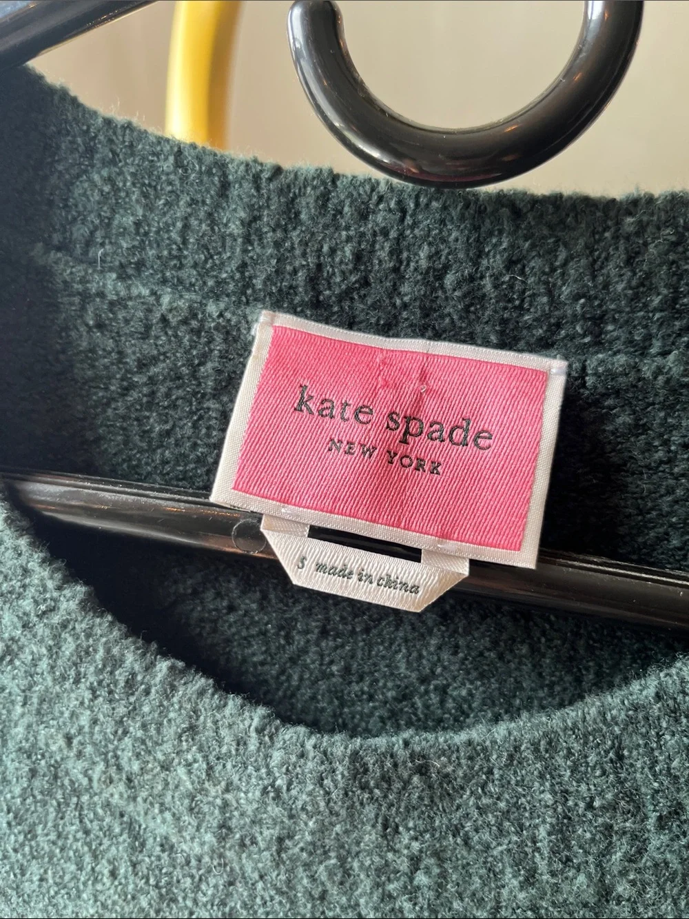 kate spade black crewneck long sleeve knit dress